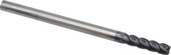Accupro - 3/8", 4 Flute, Single End, Solid Carbide, 0.06" Corner Radius End Mill - 6" OAL, 40° Helix, Right Hand Flute, 1-1/2" LOC, Right Hand Cut - USA Tool & Supply