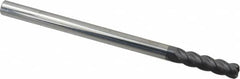 Accupro - 3/8" Diam 4 Flute Solid Carbide 0.09" Corner Radius End Mill - USA Tool & Supply