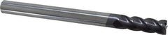 Accupro - 1/2", 4 Flute, Single End, Solid Carbide, 0.015" Corner Radius End Mill - 6" OAL, 40° Helix, Right Hand Flute, 1-1/2" LOC, Right Hand Cut - USA Tool & Supply