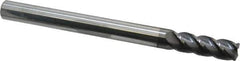 Accupro - 1/2", 4 Flute, Single End, Solid Carbide, 0.06" Corner Radius End Mill - 6" OAL, 40° Helix, Right Hand Flute, 1-1/2" LOC, Right Hand Cut - USA Tool & Supply