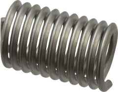 Recoil - #8-32 UNC, 0.41" OAL, Free Running Helical Insert - 10-3/4 Free Coils, Tanged, Stainless Steel, Bright Finish, 2-1/2D Insert Length - Exact Industrial Supply