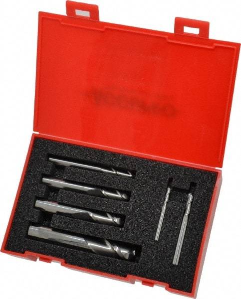 Accupro - 1/8, 3/16, 1/4, 5/16, 3/8 & 1/2", 2 Flute Ball End Mill Set - Uncoated, Solid Carbide, Single End, 1/8, 3/16, 1/4, 5/16, 3/8, 1/2" Shank Diam, Centercutting - USA Tool & Supply