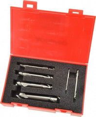 Accupro - 1/8, 3/16, 1/4, 5/16, 3/8 & 1/2", 2 Flute Square End Mill Set - Uncoated, Solid Carbide, Double End, 1/8, 3/16, 1/4, 5/16, 3/8, 1/2" Shank Diam, Centercutting - USA Tool & Supply