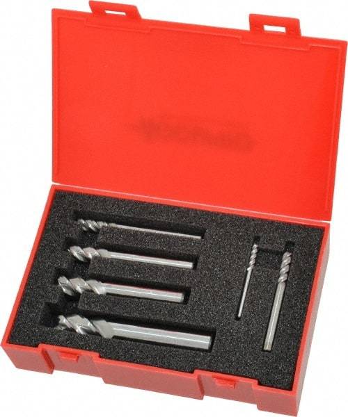 Accupro - 1/8, 3/16, 1/4, 5/16, 3/8 & 1/2", 4 Flute Ball End Mill Set - Uncoated, Solid Carbide, Single End, 1/8, 3/16, 1/4, 5/16, 3/8 and 1/2" Shank Diam - USA Tool & Supply