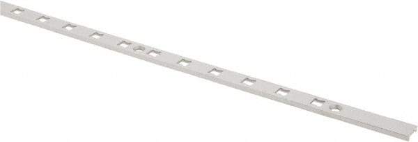 Sugatsune - 99 Lb Capacity, Anodized Satin Aluminum, Single Slot Shelf Surface Mount Bracket - 1/4" Long, 102-3/8" High, 1/2" Wide - USA Tool & Supply