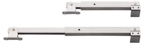 Sugatsune - 15-49/64" OAL x 1-25/32" Wide, 154 Lb Capacity, Heavy Duty Lid Stay - Only One Stay per Lid Required, 7/32" Mounting Hole Diam, 90° Max Opening, Satin 304 Stainless Steel - USA Tool & Supply
