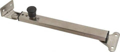 Sugatsune - 12-7/32" OAL x 1-29/32" Wide, 66 Lb Capacity, Lid Stay with Lock - Only One Stay per Lid Required, 11/64" Mounting Hole Diam, 90° Max Opening, Satin 304 Stainless Steel & ABS - USA Tool & Supply
