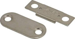 Sugatsune - 1-25/64" Long x 12" Wide x 2.2" High, Neodymium & Steel Ultra Thin Magnetic Catch - Nickel Coated, 5.9 Magnetic Force, 1-25/64" Long Strike, 15" Wide Strike - USA Tool & Supply