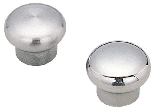 Sugatsune - 304 Stainless Steel Round Drawer or Lid Knob - 1-25/64" Base Diam, 1-63/64" Diam, 1-11/32" High, M5x0.8 - USA Tool & Supply