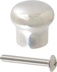 Sugatsune - 304 Stainless Steel Round Drawer or Lid Knob - 63/64" Base Diam, 1-1/2" Diam, 1-1/16" High, M5x0.8 - USA Tool & Supply