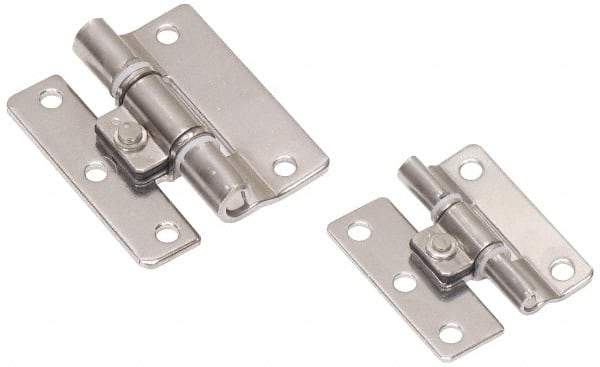 Sugatsune - 3-35/64" Long x 3-1/4" Wide x 5/64" Thick, Stainless Steel Torque Hinge - Stainless Steel, Polished Finish - USA Tool & Supply