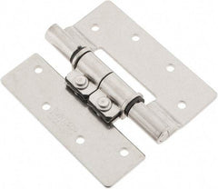 Sugatsune - 3-35/64" Long x 3-1/4" Wide x 5/64" Thick, Stainless Steel Torque Hinge - Stainless Steel, Polished Finish - USA Tool & Supply