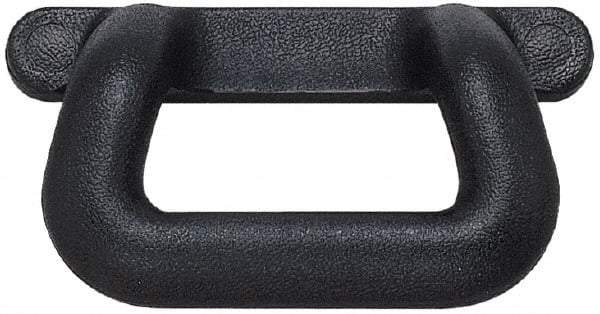 Sugatsune - Polyurethane Around Steel Core Chest Handle - 175mm Wide x 2-39/64" High, Black Coated, 2 Holes - USA Tool & Supply