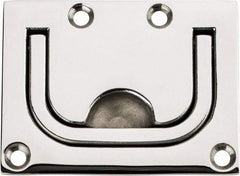 Sugatsune - Polished Finish 316 Stainless Steel Trap Door Ring - 1/4" Mortise Depth, 2-1/4" High x 3" Wide - USA Tool & Supply