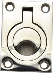 Sugatsune - Polished Finish 316 Stainless Steel Trap Door Ring - 23/64" Mortise Depth, 2-15/32" High x 1-47/64" Wide - USA Tool & Supply