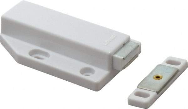 Sugatsune - 2-15/16" Long x 1-13/16" Wide x 21/32" High, Magnetic Touch Latch (Long Stroke) - ABS Plastic & Steel, with Yellow Chromate Finish - USA Tool & Supply