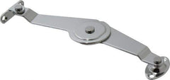 Sugatsune - 5-27/64" OAL x 1-7/64" Wide, 7 Lb Capacity, Lid Stay with Catch - Right Side, 9/64" Mounting Hole Diam, 90° Max Opening, Chrome Finished Steel, Brass & Nylon - USA Tool & Supply