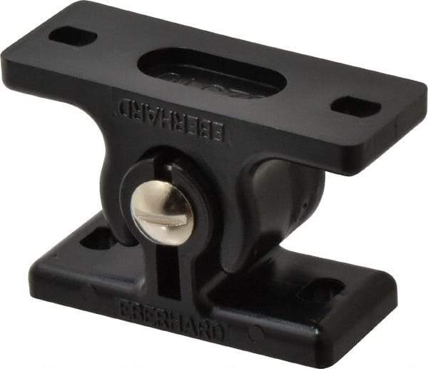 Sugatsune - 2-17/64" Long x 1" Wide x 1-1/4" High, Polyamide Adjustable Knuckle Catch - Black Coated, 18 - 44 Magnetic Force, 18-44 N/Lb Pull Force, 29-59 N/Lb Push Force, 2-41/64" Long Strike, 1-1/4" Wide Strike - USA Tool & Supply
