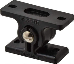 Sugatsune - 2-17/64" Long x 1" Wide x 1-1/4" High, Polyamide Adjustable Knuckle Catch - Black Coated, 18 - 44 Magnetic Force, 18-44 N/Lb Pull Force, 29-59 N/Lb Push Force, 2-41/64" Long Strike, 1-1/4" Wide Strike - USA Tool & Supply