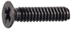 Made in USA - #4-40 UNC, 5/16" OAL Phillips Drive Machine Screw - Flat Head, Grade 300 Stainless Steel, Black Oxide Finish, Without Washer - USA Tool & Supply