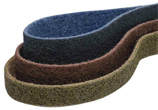 Brite Star - 2" Wide x 132" OAL, 320 Grit, Aluminum Oxide Abrasive Belt - Aluminum Oxide, Very Fine, Nonwoven, Series SC-LS - USA Tool & Supply
