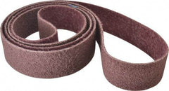 Brite Star - 3" Wide x 132" OAL, 120 Grit, Aluminum Oxide Abrasive Belt - Aluminum Oxide, Medium, Nonwoven, Series SC-BS - USA Tool & Supply