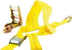 Erickson Manufacturing - 14' Long x 2" Wide, 10,000 Lb Basket Capacity, Polyester & Steel Web Sling - Yellow - USA Tool & Supply