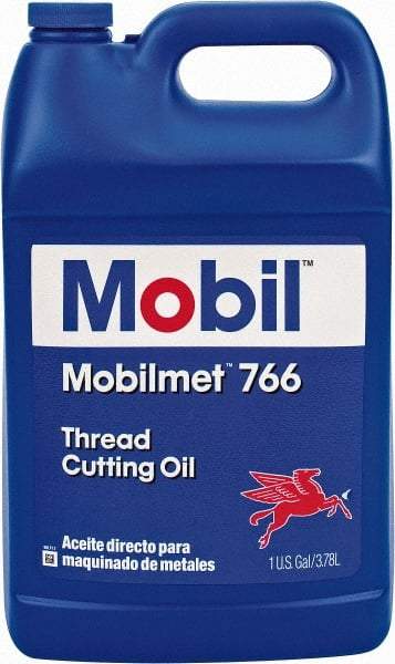 Mobil - Mobilmet 766, 1 Gal Bottle Cutting Fluid - Straight Oil, For Automatic Lathe Operations, Broaching, Gear Shaving, Milling, Parting-Off, Planing, Shaping, Tapping, Threading - USA Tool & Supply