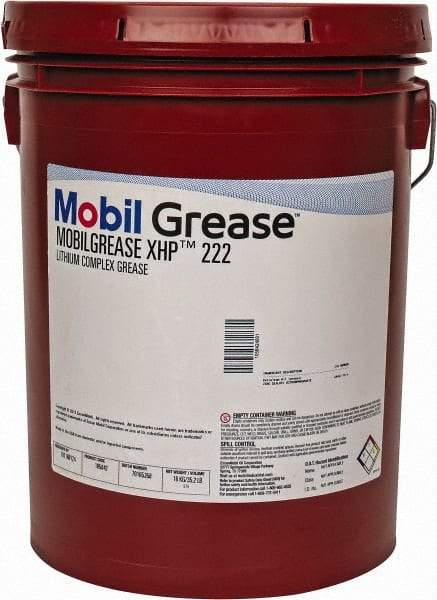 Mobil - 35.2 Lb Pail Lithium High Temperature Grease - Dark Blue, High Temperature, NLGIG 2, - USA Tool & Supply