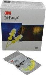 3M - Reusable, Corded, 26 dB, Flange Earplugs - Translucent, 100 Pairs - USA Tool & Supply