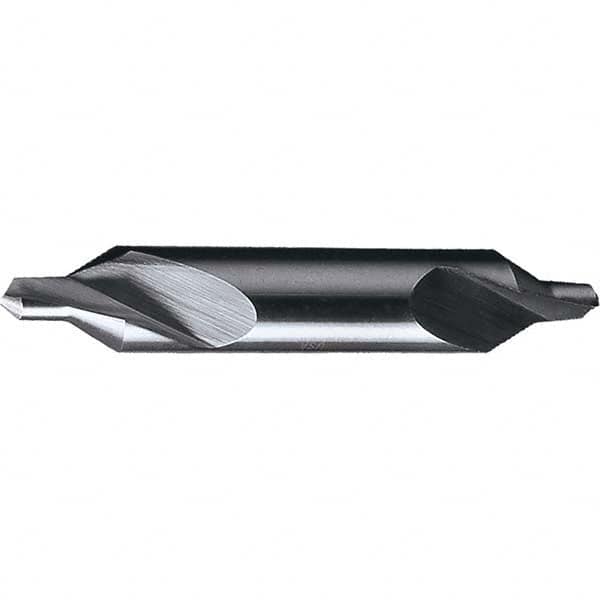 Combo Drill & Countersink: #1, 1/8″ Body Dia, High Speed Steel Bright (Polished) Finish, 3/64″ Point Dia, 1-1/4″ OAL, Right Hand Cut