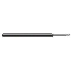 Variable Helix End Mills for Aluminum Alloys - 0.0310″ (1/32″) Cutter Diameter × 0.0470″ (3/64″) Length of Cut × 0.3120″ (5/16″) Reach Carbide Square End Mill for Aluminum Alloys, 3 Flutes