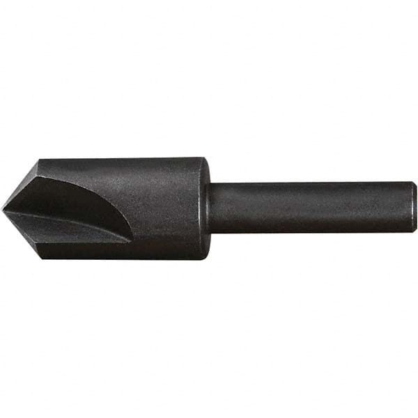 Chicago-Latrobe - 1/2" Head Diam, 1/4" Shank Diam, 3 Flute 90° High Speed Steel Countersink - USA Tool & Supply