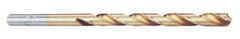 Chicago-Latrobe - Letter Q 118° High Speed Steel Jobber Drill - TiN Finish, Right Hand Cut, Spiral Flute, Straight Shank, 4-3/4" OAL, Standard Point - USA Tool & Supply