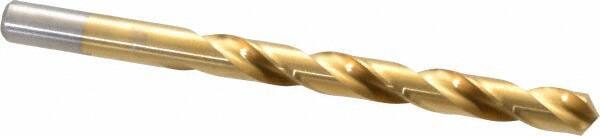 Chicago-Latrobe - 23/64" 118° High Speed Steel Jobber Drill - TiN Finish, Right Hand Cut, Spiral Flute, Straight Shank, 4-7/8" OAL, Standard Point - USA Tool & Supply