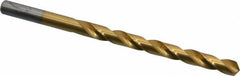 Chicago-Latrobe - Letter C 118° High Speed Steel Jobber Drill - TiN Finish, Right Hand Cut, Spiral Flute, Straight Shank, 4" OAL, Standard Point - USA Tool & Supply