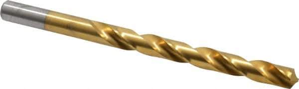 Chicago-Latrobe - Letter O 118° High Speed Steel Jobber Drill - TiN Finish, Right Hand Cut, Spiral Flute, Straight Shank, 4-1/2" OAL, Standard Point - USA Tool & Supply