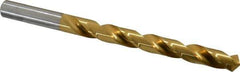 Chicago-Latrobe - Letter U 118° High Speed Steel Jobber Drill - TiN Finish, Right Hand Cut, Spiral Flute, Straight Shank, 5" OAL, Standard Point - USA Tool & Supply