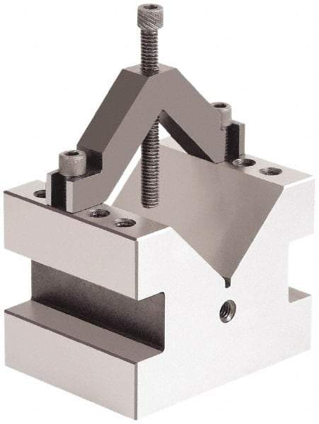 Value Collection - 2-1/4" Max Capacity, 90° Angle, Hardened Steel V-Block - 4" Long x 3" Wide x 3" High, Sold as Individual - USA Tool & Supply