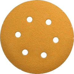 Made in USA - 6" Diam, 40 Grit, Aluminum Oxide Hook & Loop Disc - Coarse Grade, Coated, E Weight Paper Backing, - USA Tool & Supply