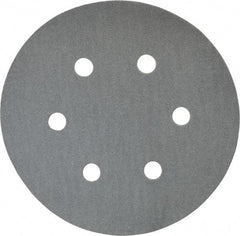 Made in USA - 6" Diam, 120 Grit, Silicon Carbide Hook & Loop Disc - Fine Grade, Coated, B Weight Paper Backing, - USA Tool & Supply