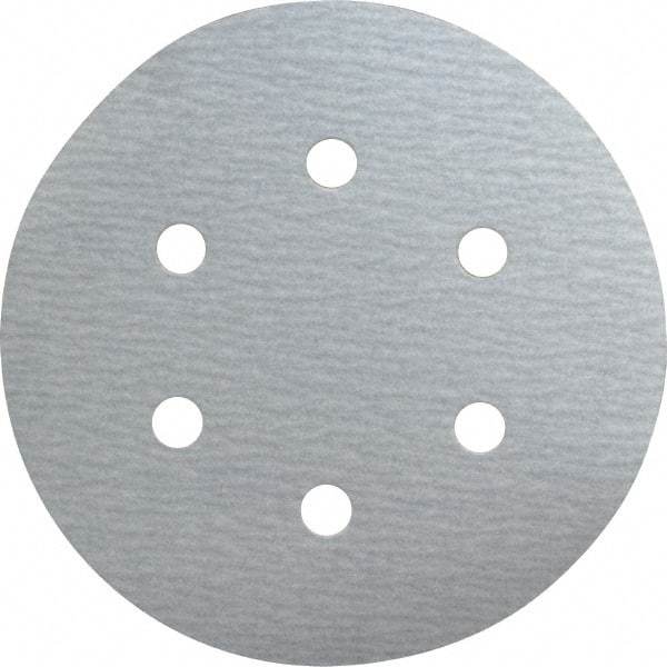 Made in USA - 6" Diam, 220 Grit, Silicon Carbide Hook & Loop Disc - Very Fine Grade, Coated, B Weight Paper Backing, - USA Tool & Supply