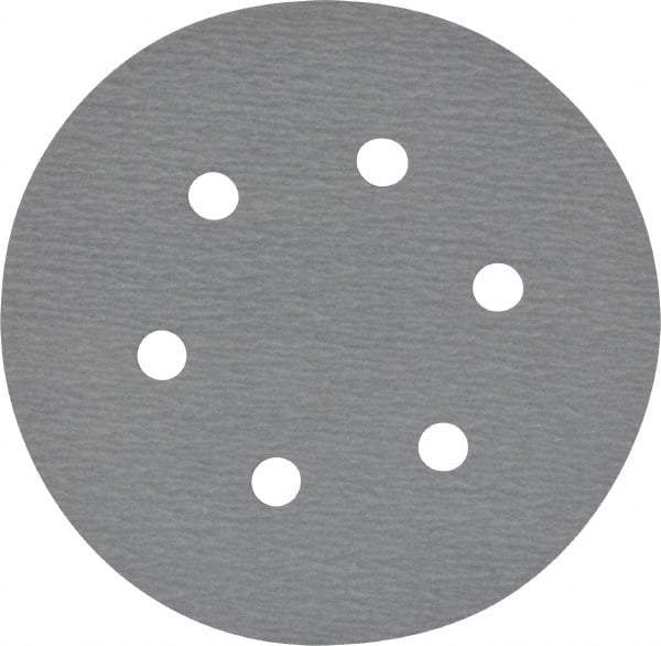 Made in USA - 6" Diam, 320 Grit, Silicon Carbide Hook & Loop Disc - Extra Fine Grade, Coated, B Weight Paper Backing, - USA Tool & Supply