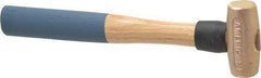 American Hammer - 1-1/2 Lb Head 1-3/8" Face Bronze Nonmarring Hammer - 12" OAL, Wood Handle - USA Tool & Supply