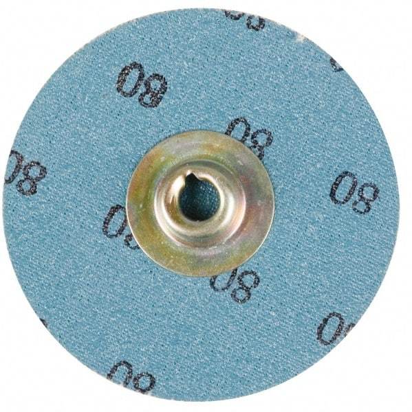 Standard Abrasives - 1" Disc Diam, 40 Grit, Aluminum Oxide Quick Change Disc - Type S Attaching System, Coated, Brown, Coarse Grade, 20,000 RPM - USA Tool & Supply