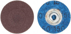 Tru-Maxx - 1-1/2" Disc Diam, 150 Grit, Aluminum Oxide Quick Change Disc - Type S Attaching System, Coated, Brown, Very Fine Grade, 30,000 RPM - USA Tool & Supply