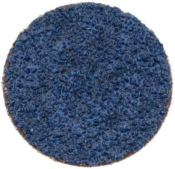 Tru-Maxx - 1" Disc Diam, 40 Grit, Zirconia Alumina Quick Change Disc - Type S Attaching System, Coated, Blue, Coarse Grade, 20,000 RPM - USA Tool & Supply