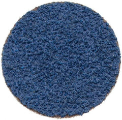 Tru-Maxx - 1" Disc Diam, 50 Grit, Zirconia Alumina Quick Change Disc - Type S Attaching System, Coated, Blue, Coarse Grade, 20,000 RPM - USA Tool & Supply