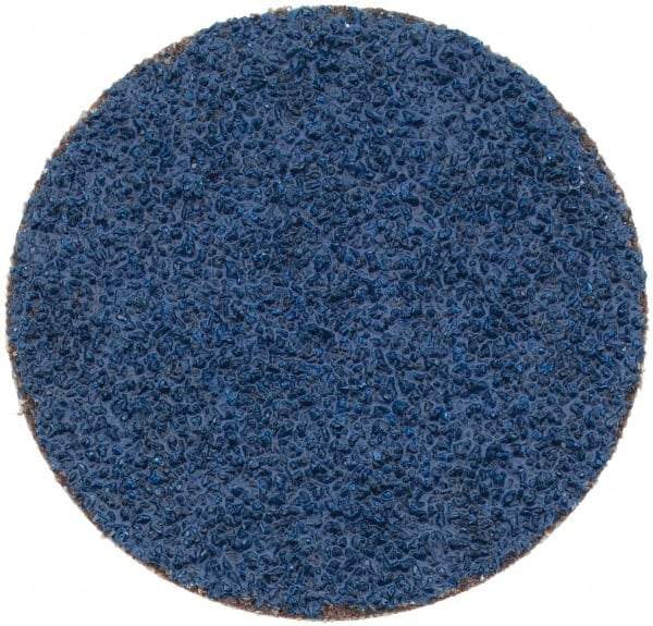 Tru-Maxx - 1-1/2" Disc Diam, 50 Grit, Zirconia Alumina Quick Change Disc - Type S Attaching System, Coated, Blue, Coarse Grade, 30,000 RPM - USA Tool & Supply