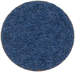 Tru-Maxx - 1-1/2" Disc Diam, 50 Grit, Zirconia Alumina Quick Change Disc - Type S Attaching System, Coated, Blue, Coarse Grade, 30,000 RPM - USA Tool & Supply